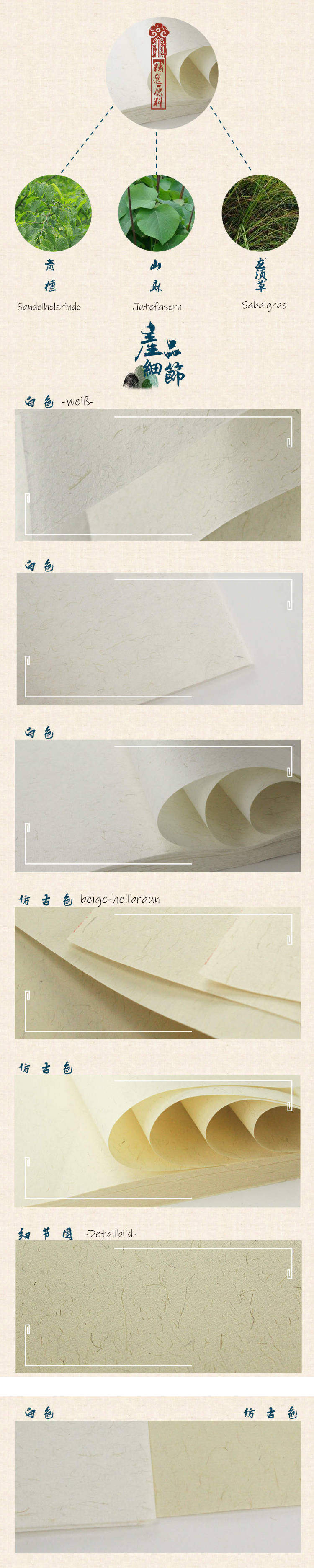 Zikaden Gongbi Papier
