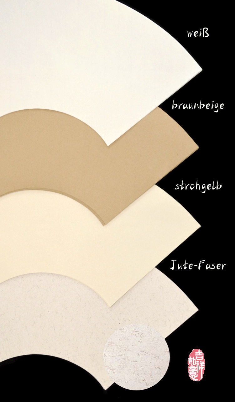 Fächerform Sumi-e Papier
