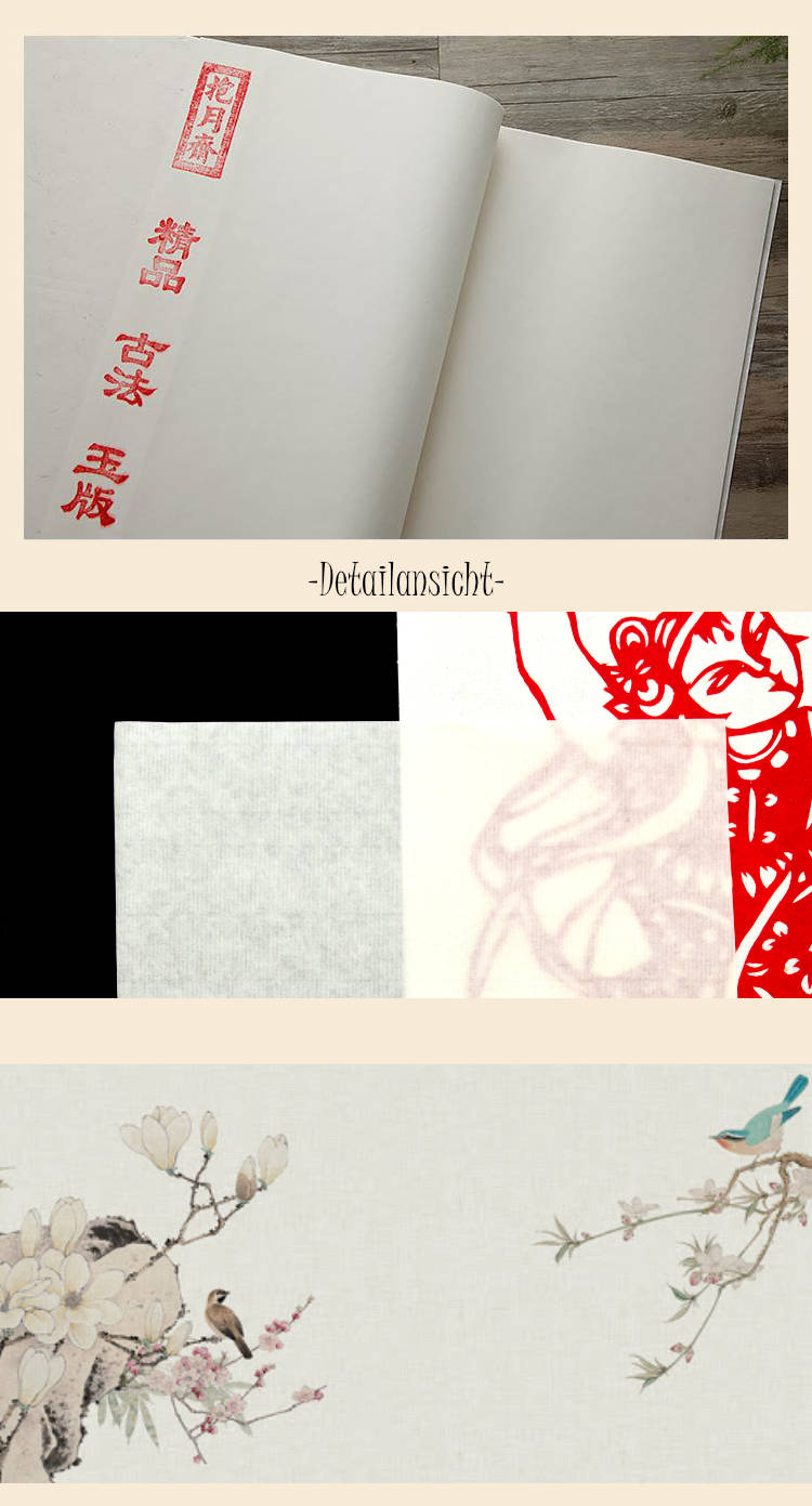 Zikaden Gongbi Papier