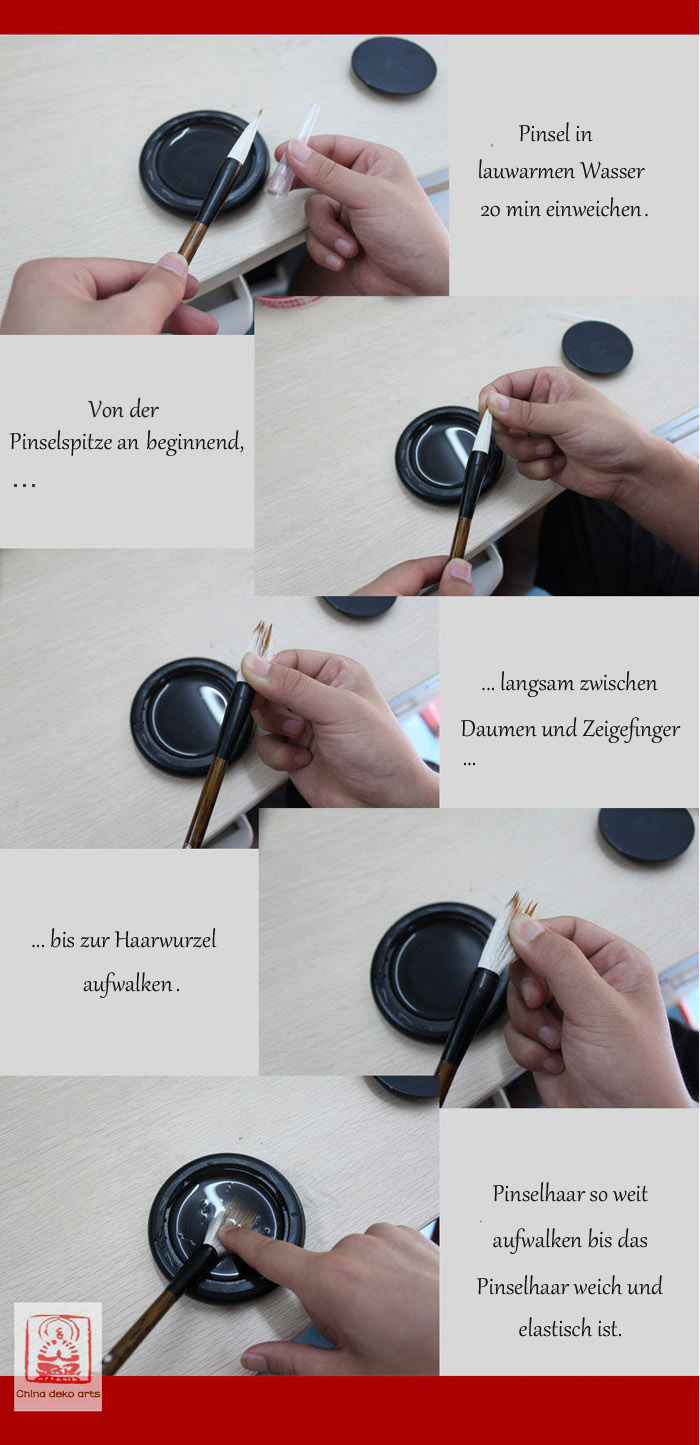 Chinesische Pinsel richtig pflegen