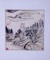Preview: Chinesische Landschaftsmalerei Wandbild: Am Ufer 63x63cm