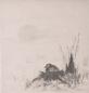 Preview: Chinesische Malerei: getarnt, Vogel im Nest 42x44cm