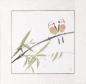 Preview: Chinesische Malerei: Meisenpaar 3 46x46cm