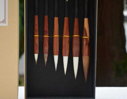 Preview: 6er Tuschepinsel I Kalligraphiepinsel-Set -Qiufeng-