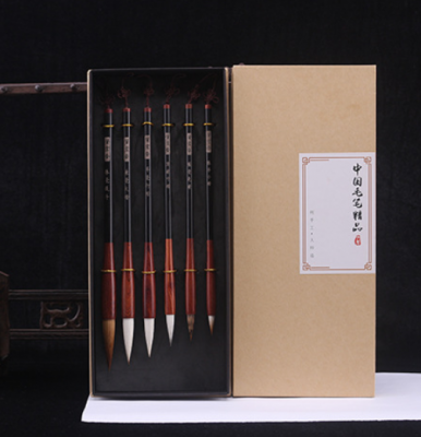 Preview: 6er Tuschepinsel I Kalligraphiepinsel-Set -Qiufeng-