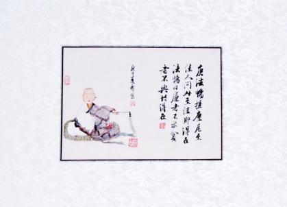 Buddhistische Malerei: Der Pferdeschweif 40x26cm