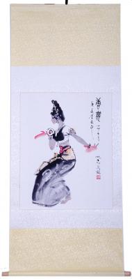 Chinesische Xieyi-Malerei Rollbild: Die Tänzerin 72x171cm