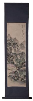 Chinesische Malerei Rollbild: Frühlingswasser 158x41cm