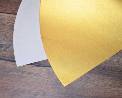 Gongbi Shu-Xuan Papier -Fächerform- Gold 30x62cm Art.Nr.476