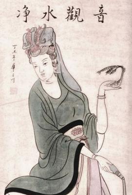 Rollbild: Jingshui Guanyin 35x125cm