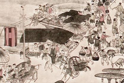 Wandbild: Qingming shanghe tu 65x164cm