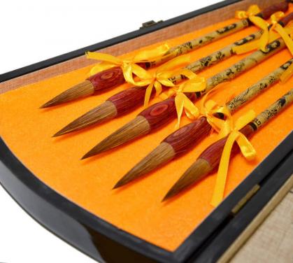 5er Tusche- und Kalligraphiepinsel-Set -Huzhou-