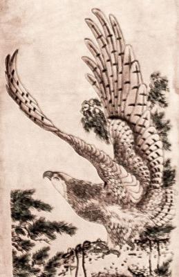 Rollbild: Adler -Ying- 35x125cm
