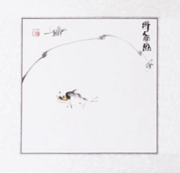 Chinesische Xieyi-Malerei: Am Haken 47x48cm