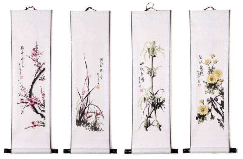 Rollbilder: Die vier Edlen 24,5x89cm