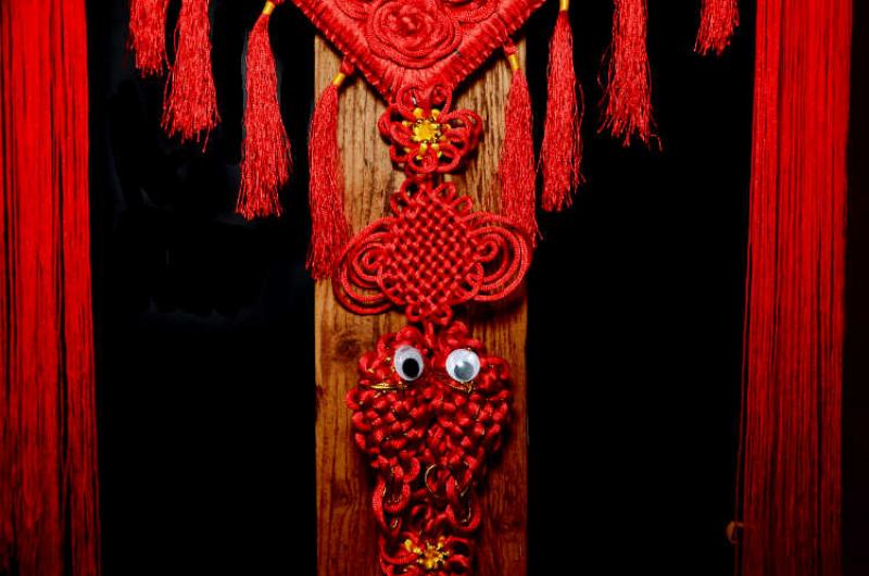 Glücksknoten: Geschick und Gelingen -Jixiang- 126x47cm