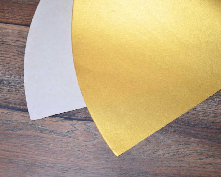 Gongbi Shu-Xuan Papier -Fächerform- Gold 30x62cm Art.Nr.476
