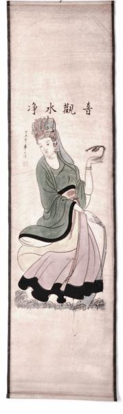 Rollbild: Jingshui Guanyin 35x125cm