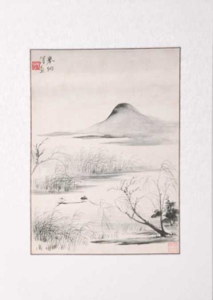 Chinesische Malerei Kunstdruck : Am See 59x41cm