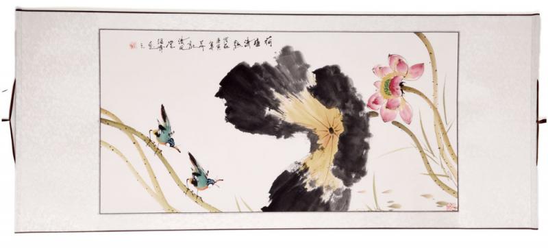 Chinesische Xieyi-Malerei: Am Lotusteich 140x58cm