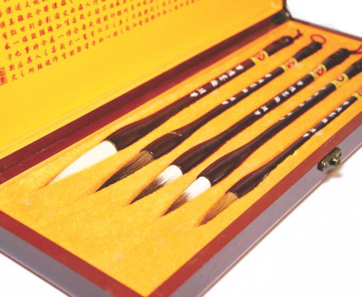 5er Tusche- und Kalligraphiepinsel-Set -Wushu-