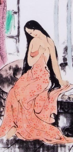 Rollbild: Schönheit -Yang Guifei- 98x23cm