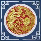 Chinesischer Scherenschnitt -Drache und Phönix- 29cm