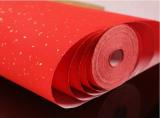 Chinesisches rotes Neujahrspapier mit Goldflocken